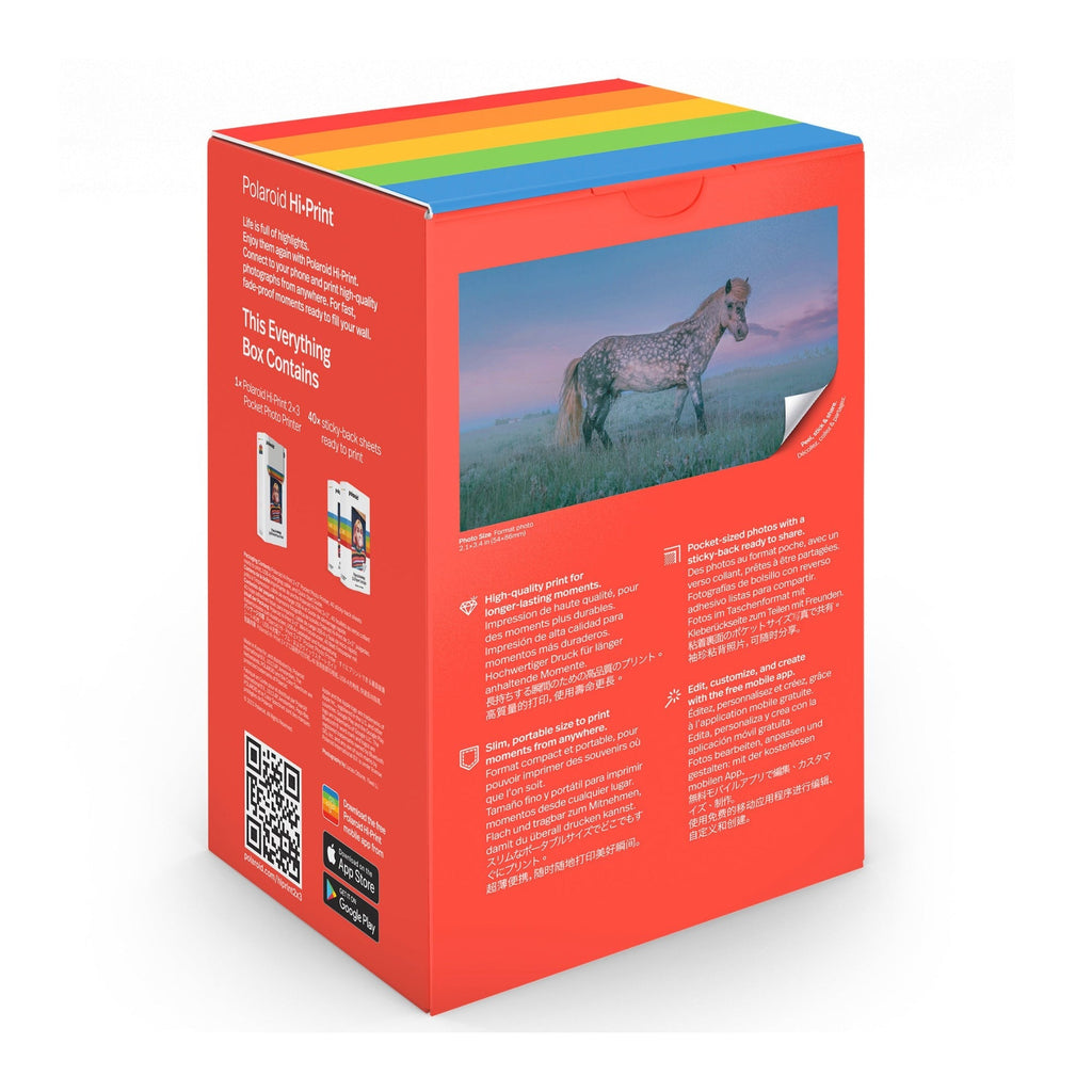 Polaroid Originals Hi-Print 2x3 Inch Pocket Printer with 3 Back Paper and Album