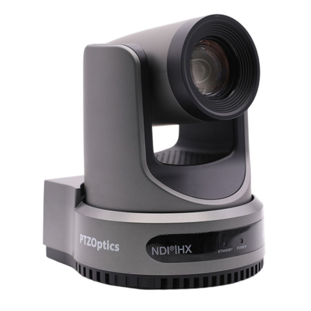 PTZOptics Move 4K PTZ Camera with NDI HX3, 12X Optical Zoom Range, and In-Built Auto Tracking (Gray)