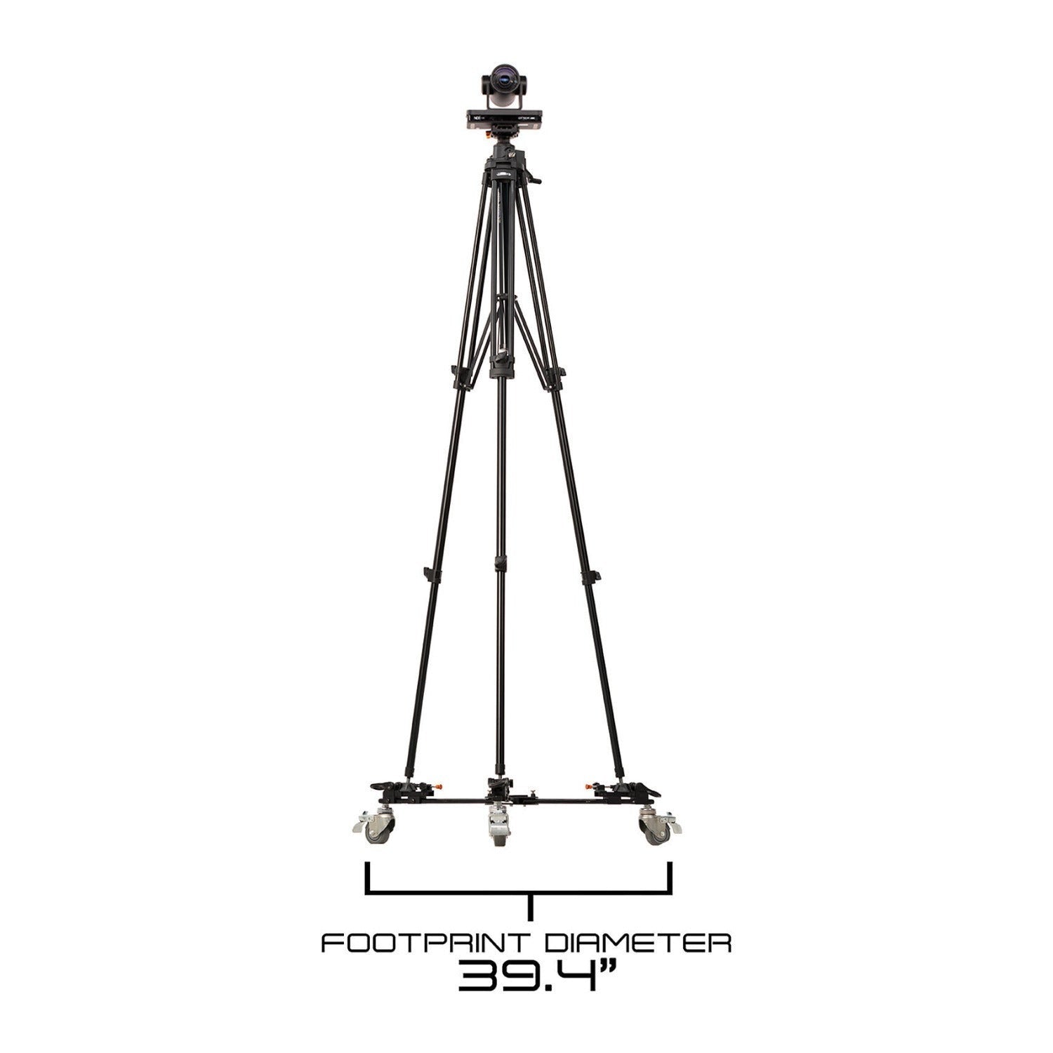 E-Image GA230-PTZ Aluminum Tripod with Rising Center Column Kit with Dolly