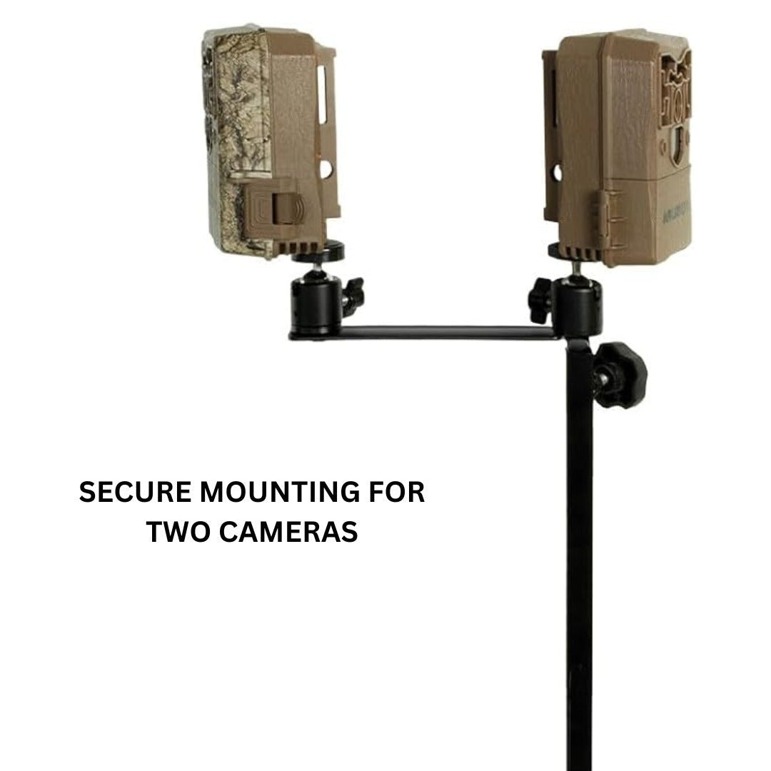 Muddy Dual Camera Ground Mount with Threaded Receiver (Black, 4-Pack) with 8 x Memory Card Bundle