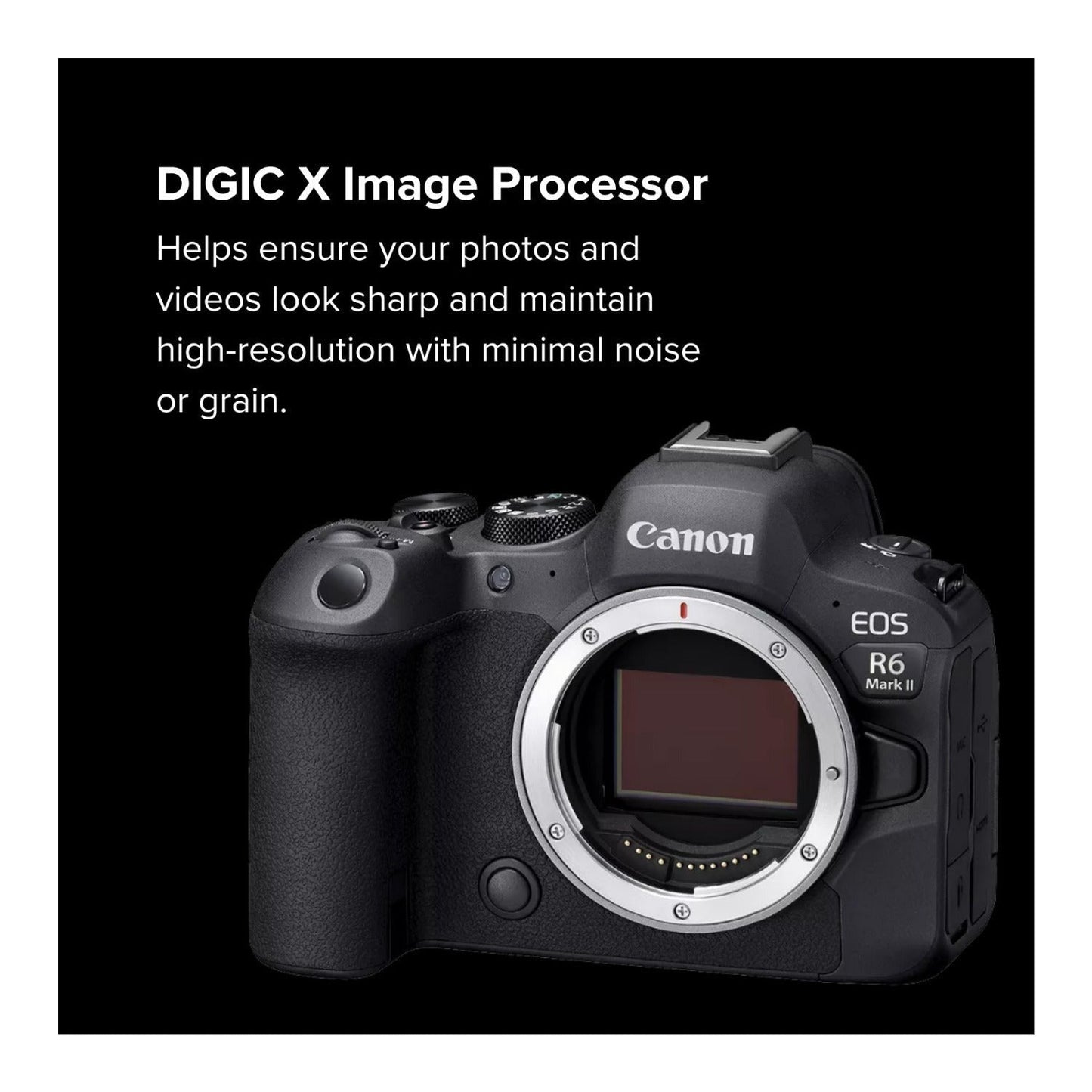 Canon EOS R6 Mark II Mirrorless Camera with 24.2MP CMOS Sensor 4K Video (Black)