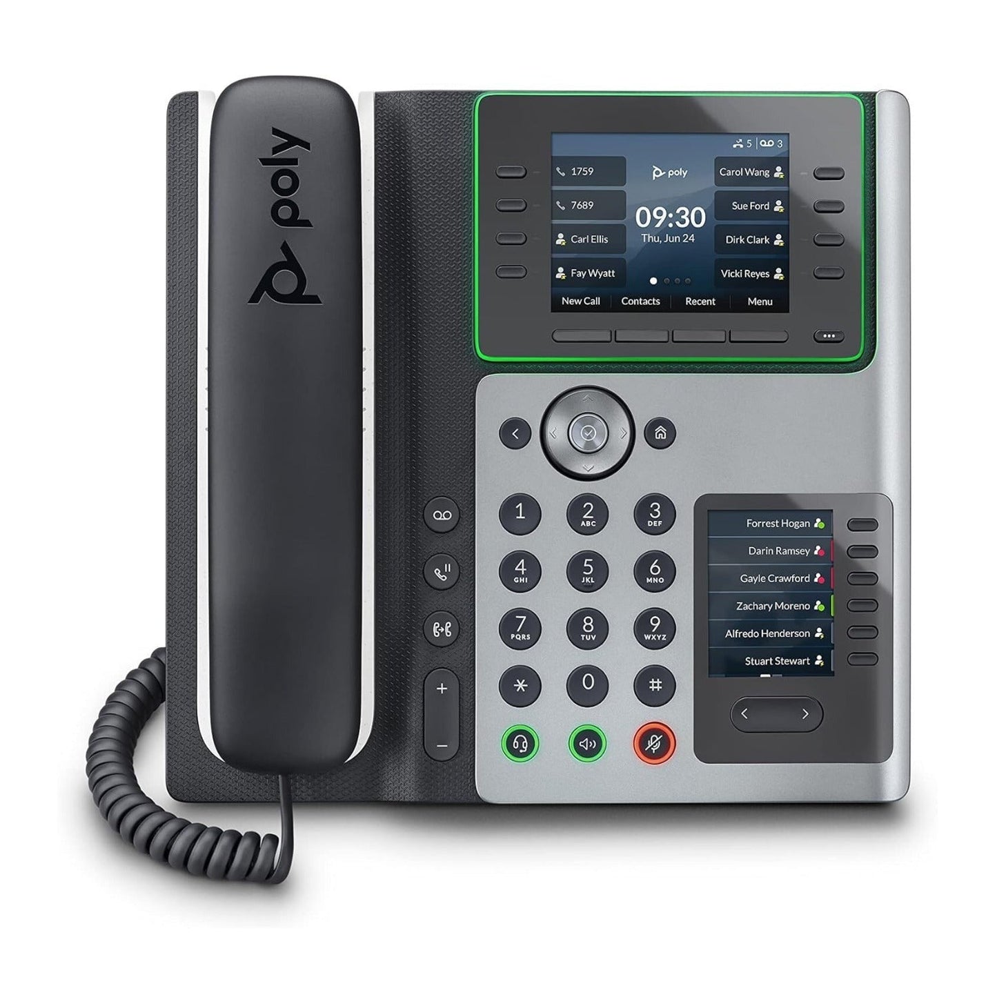 Poly Edge E450 IP Desk Phone with WiFi Bluetooth 8-Line Keys and 32-Line Support
