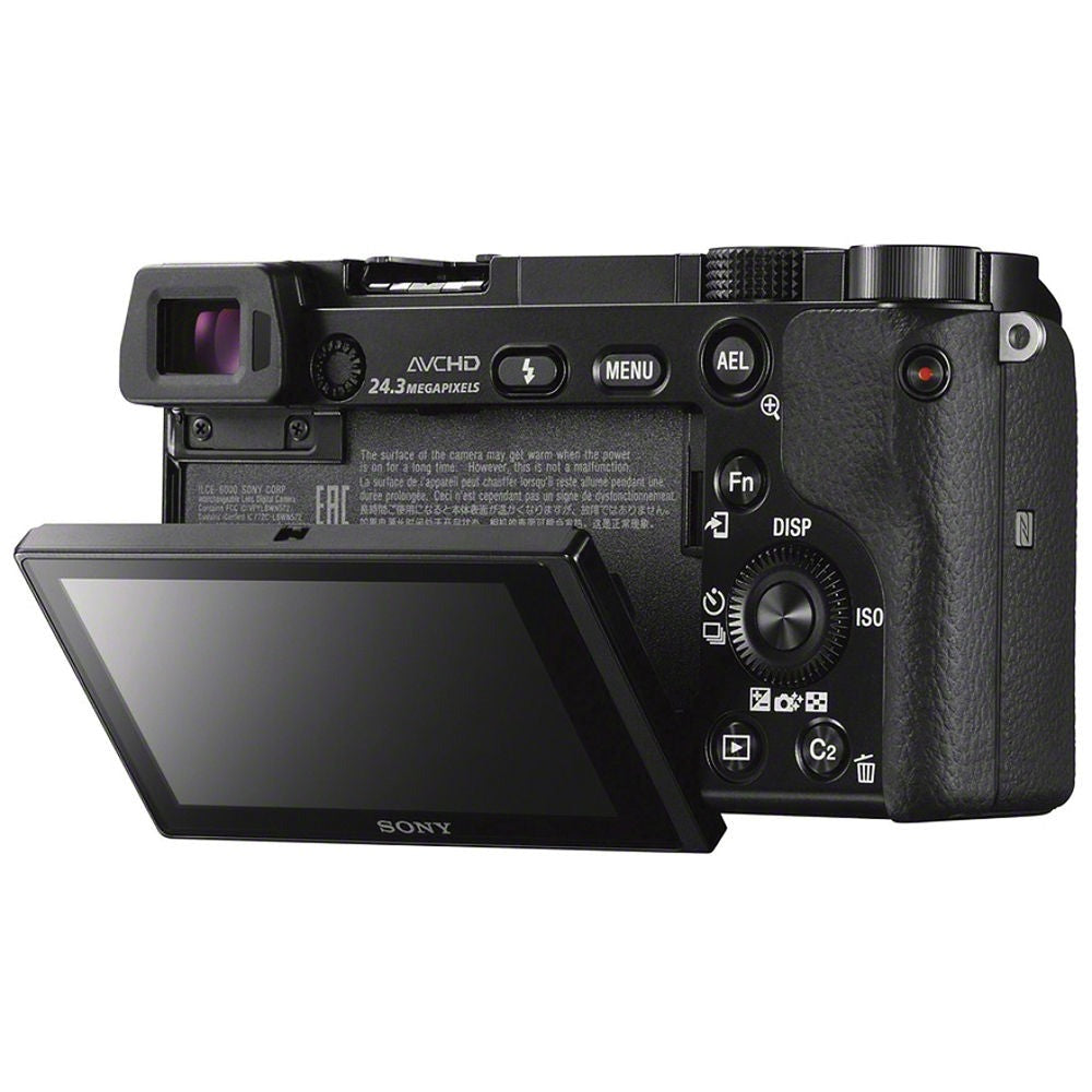 Sony Alpha a6000 24.3MP Mirrorless Digital Camera with 16-50mm OSS Lens (Black)