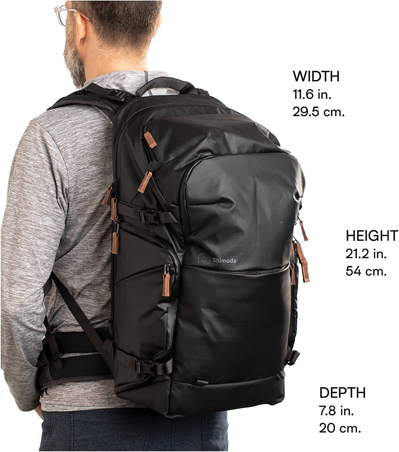 Shimoda Explore V2 35 Water Resistant Camera Backpack with Rain Cover and Accessory Straps (Black)