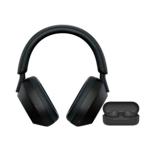 Sony WH-1000XM5 Over-Ear ANC Headphones w/ Truly Wireless Earbuds Bundle (Black)