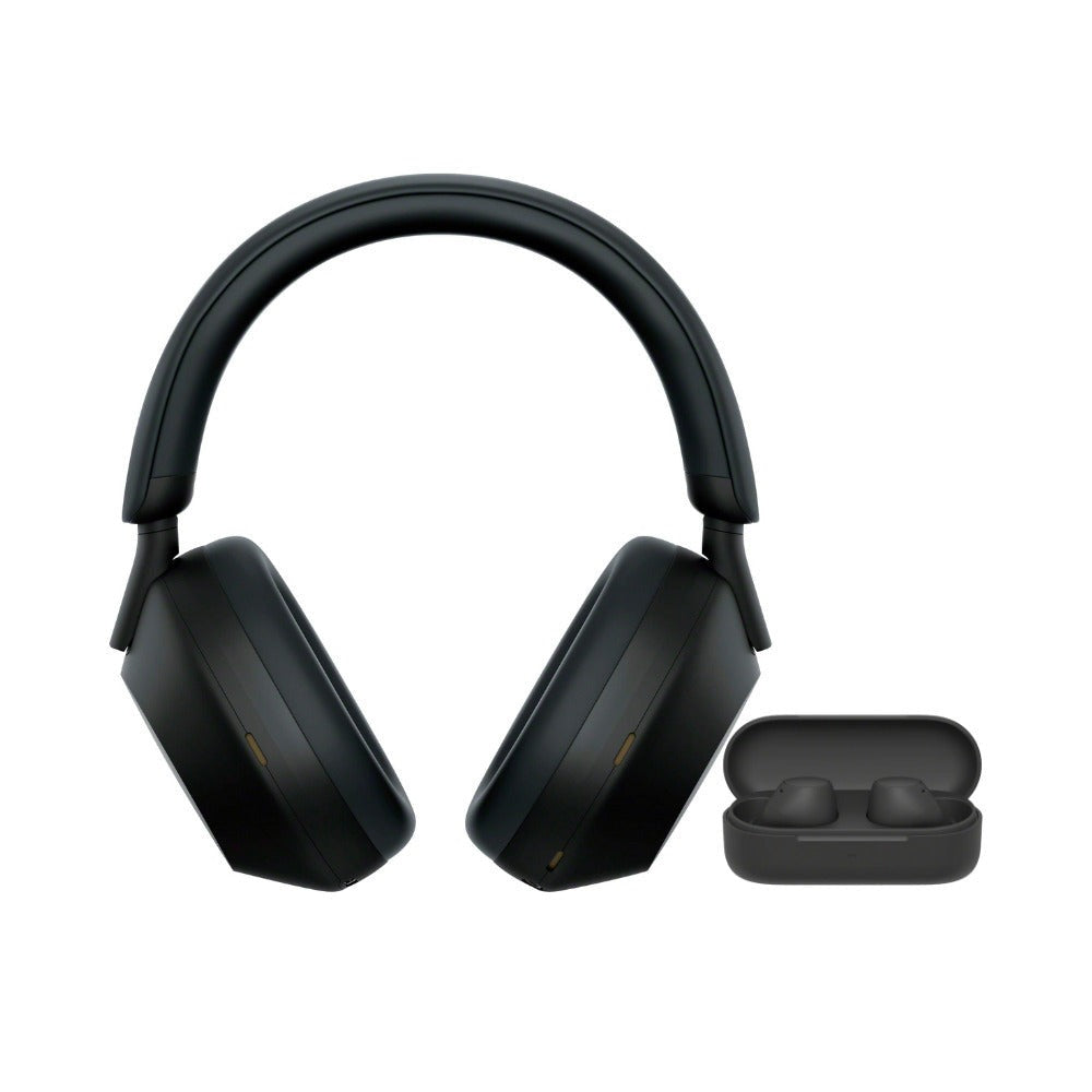 Sony WH-1000XM5 Over-Ear ANC Headphones w/ Truly Wireless Earbuds Bundle (Black)