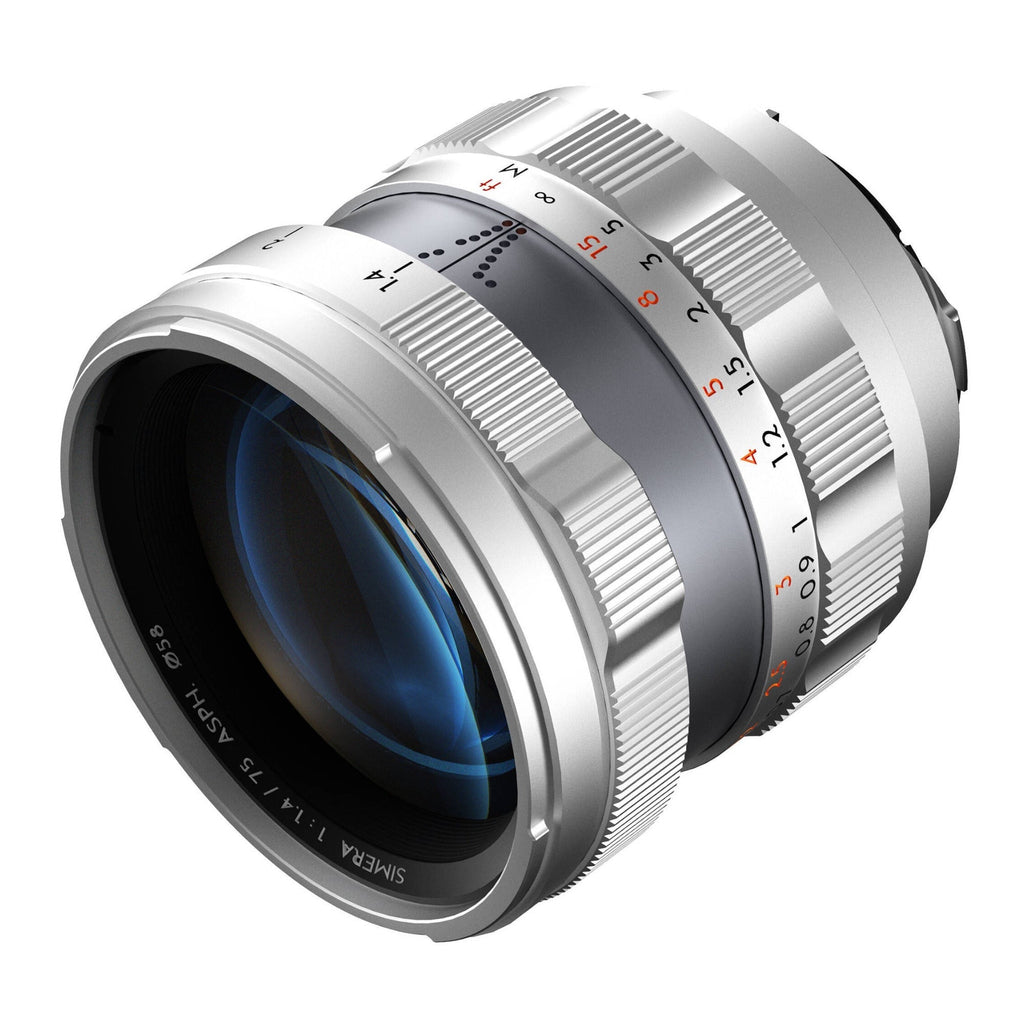 Thypoch Simera 75mm f/1.4 ASPH Full Frame Manual Lens (Leica M, Silver)