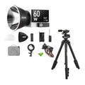 Zhiyun MOLUS G60 Bi-Color Pocket COB Monolight Bundle (Combo Kit) with Camera Tripod System