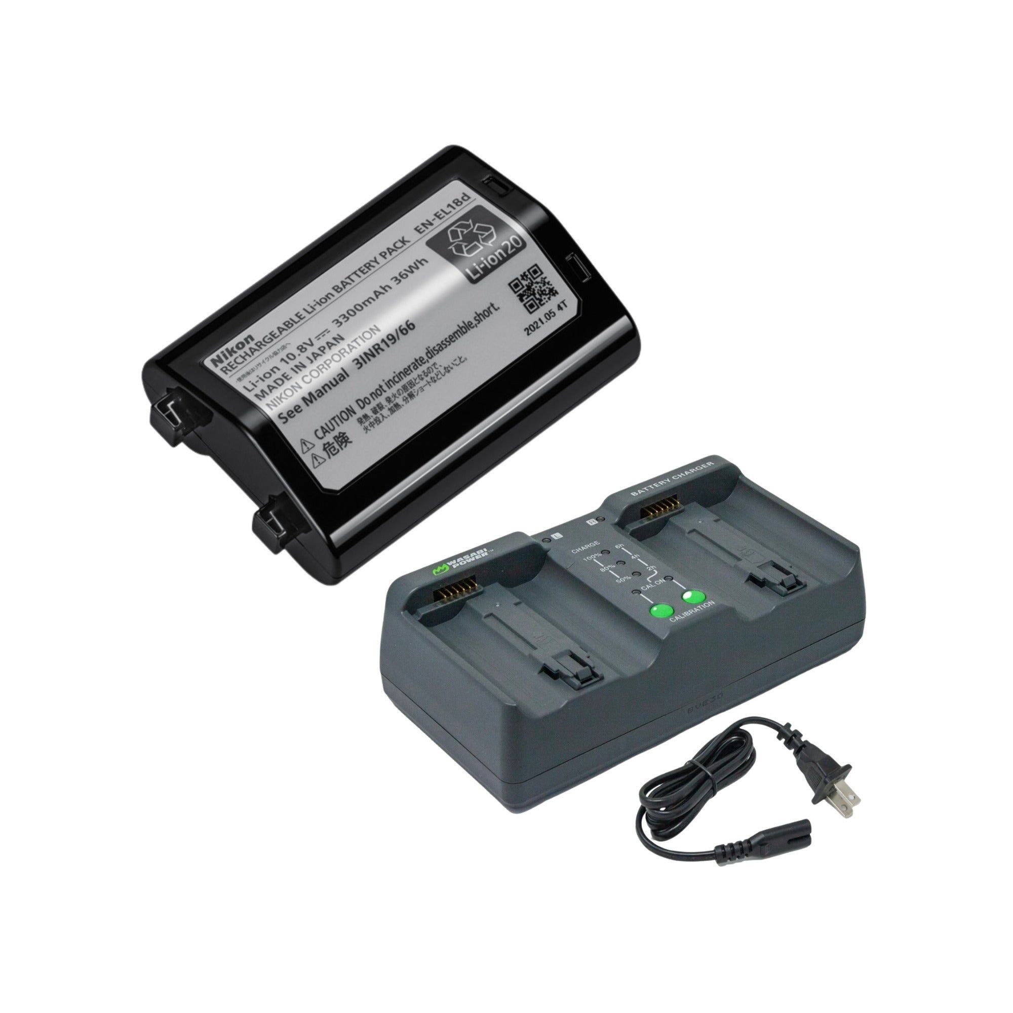 Nikon EN-EL18d Rechargeable Lithium-Ion Battery with Dual Charger Bundle
