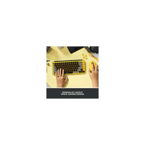 Logitech POP Keys Wireless Mechanical Keyboard with Emoji Keys - Blast Yellow (Open Box)