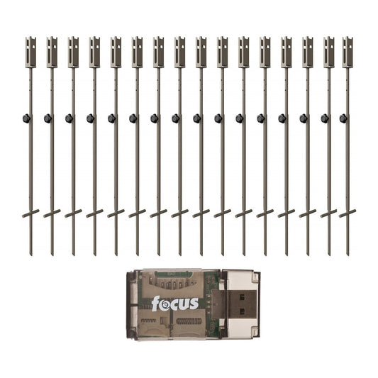 Cuddeback Genius Post Mount 2-Piece Trail Camera Holder (16-Pack) and USB 2.0 Card Reader