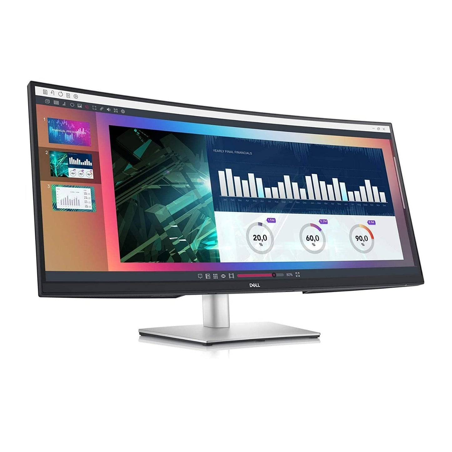 Dell P-Series P3421W 34-Inch Wide Quad High Definition Curved USB-C IPS Monitor (Black)