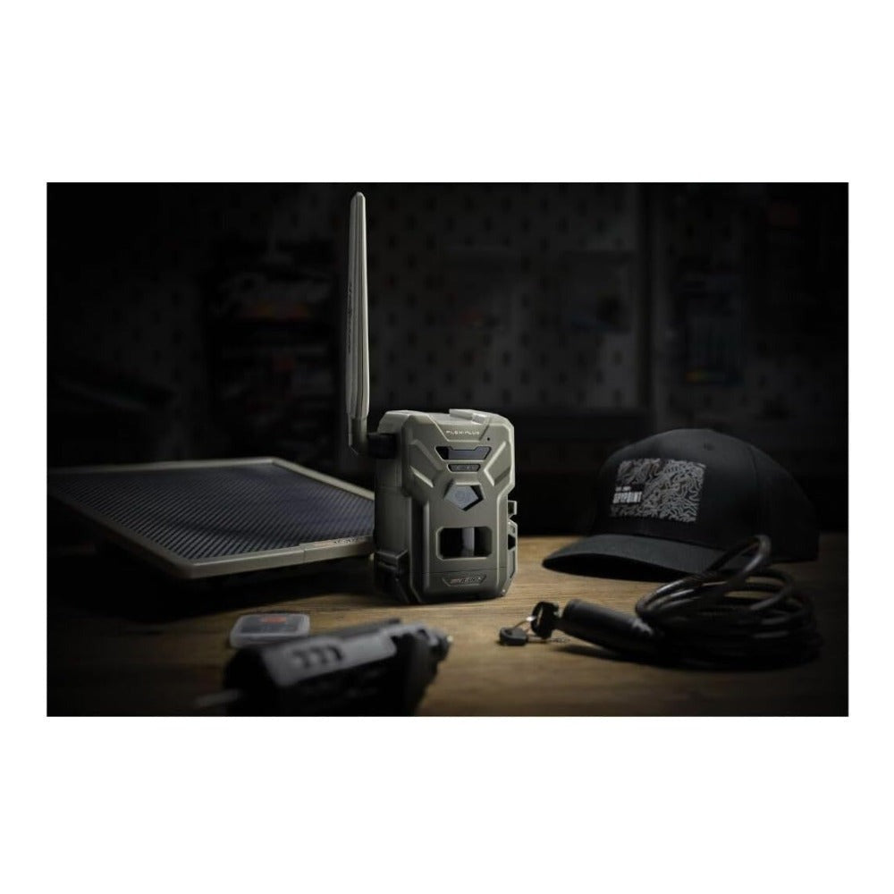Spypoint FLEX-PLUS Cellular Trail Camera with Memory Card (4-Pack) and Reader