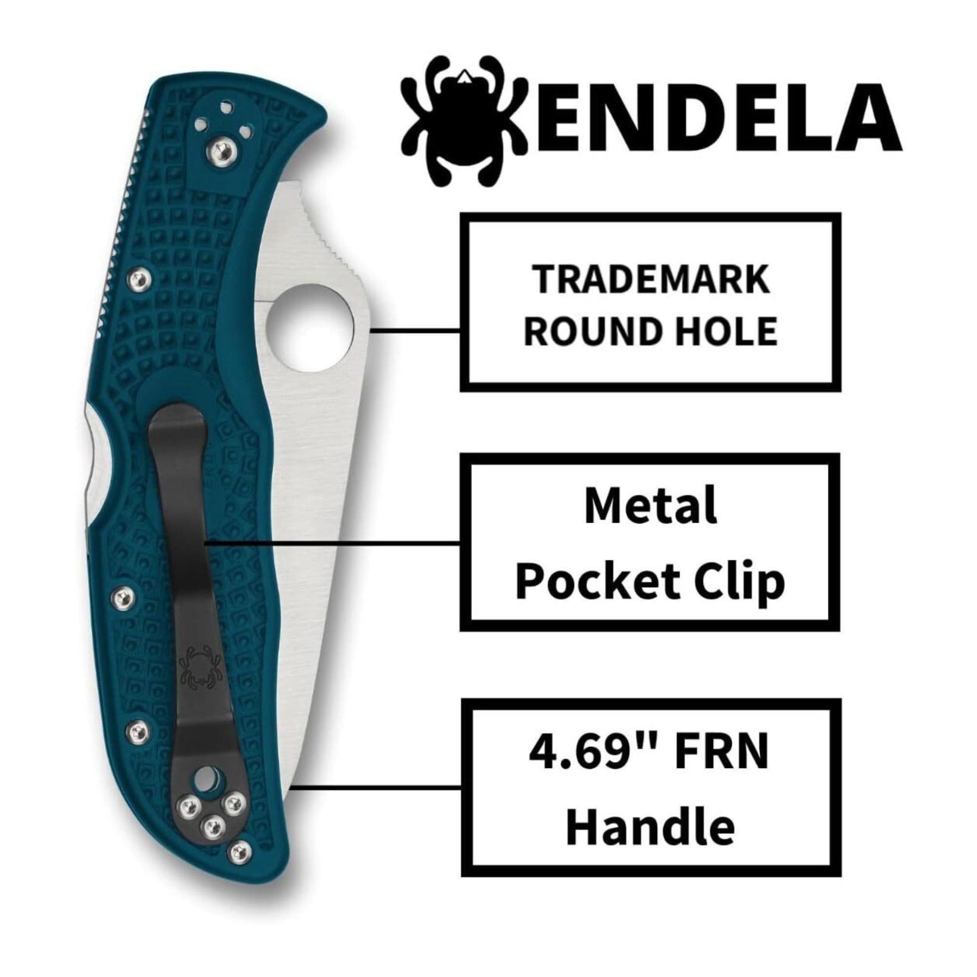 Spyderco Endela EDC Folding Knife - K390 Steel Blade with FRN Handle
