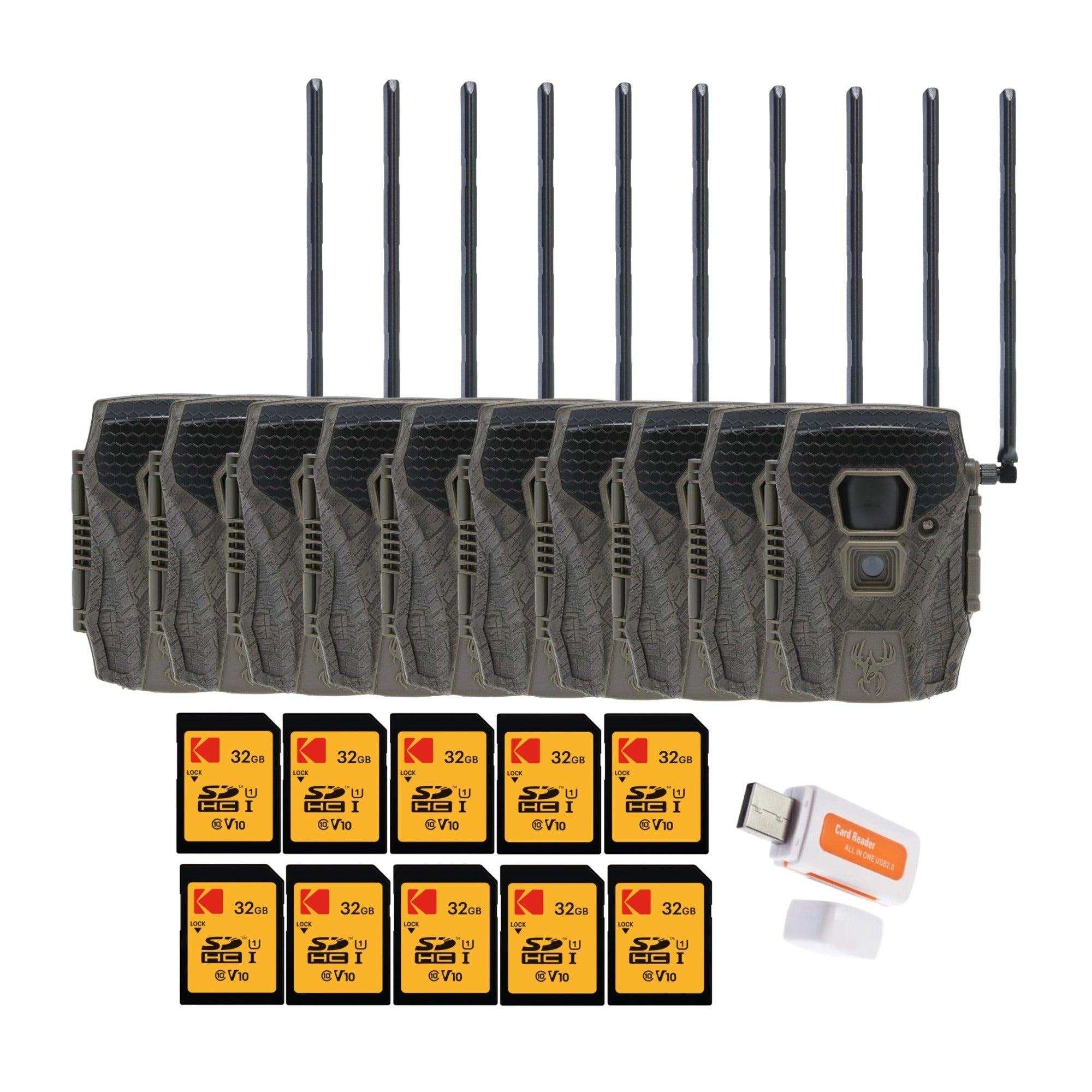 Wildgame Innovations Terra XT 3.0 Cellular Trail Camera (10-Pk) with Accs Bundle