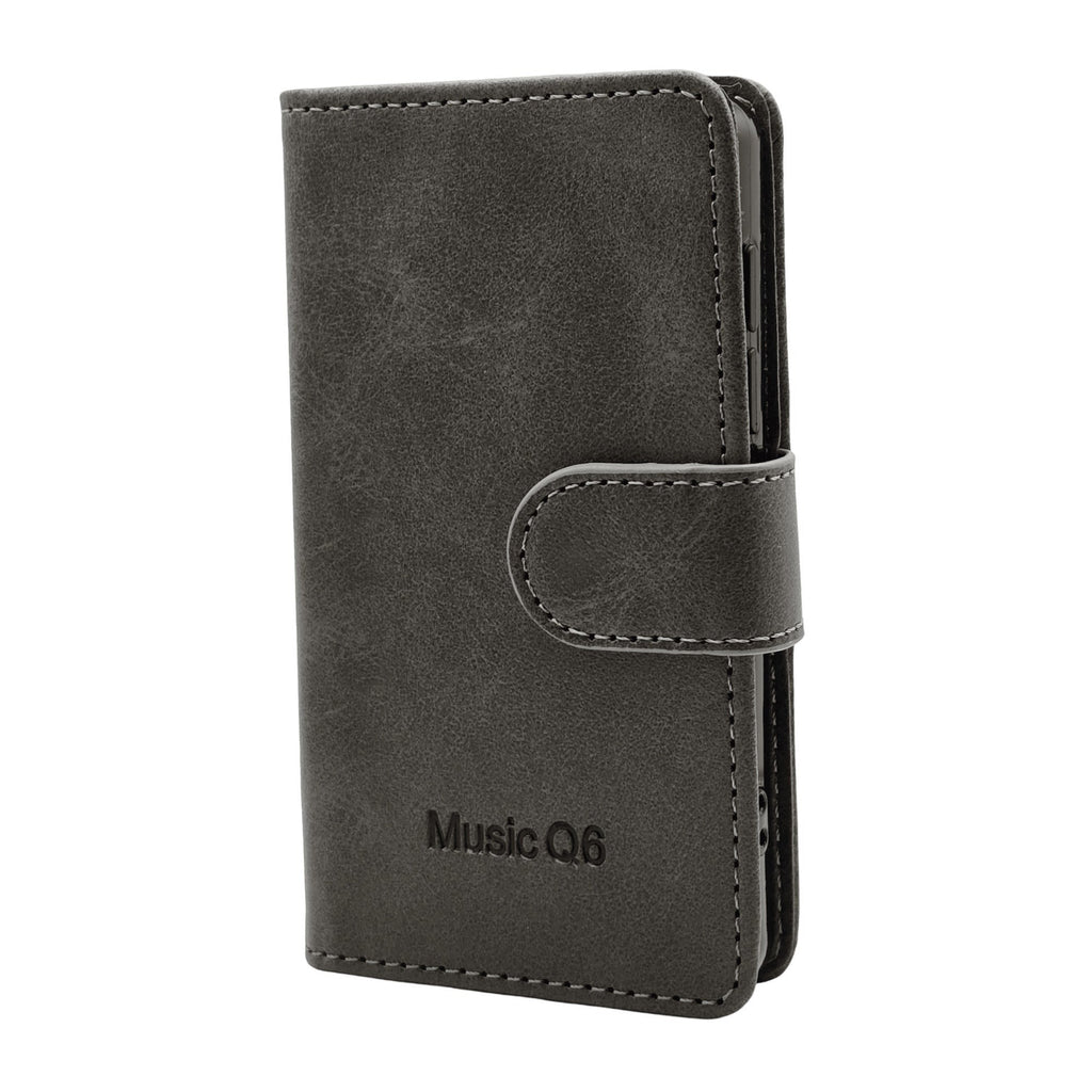 Samvix Leather Book Case for Q6 Music Player (Gray)