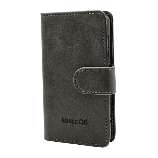 Samvix Leather Book Case for Q6 Music Player (Gray)