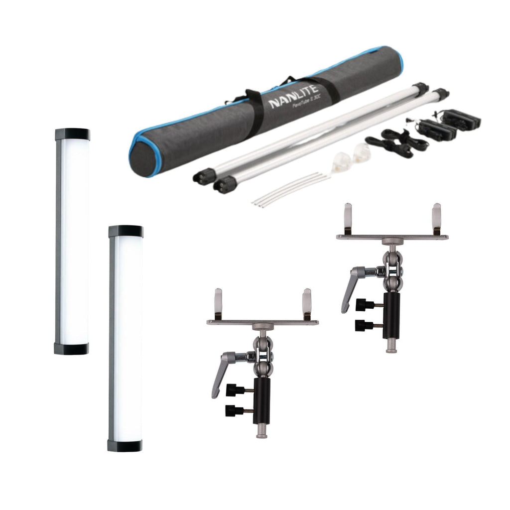 Nanlite PavoTube II 30C 4' RGB LED 2-Light Kit Bundle with Accessories