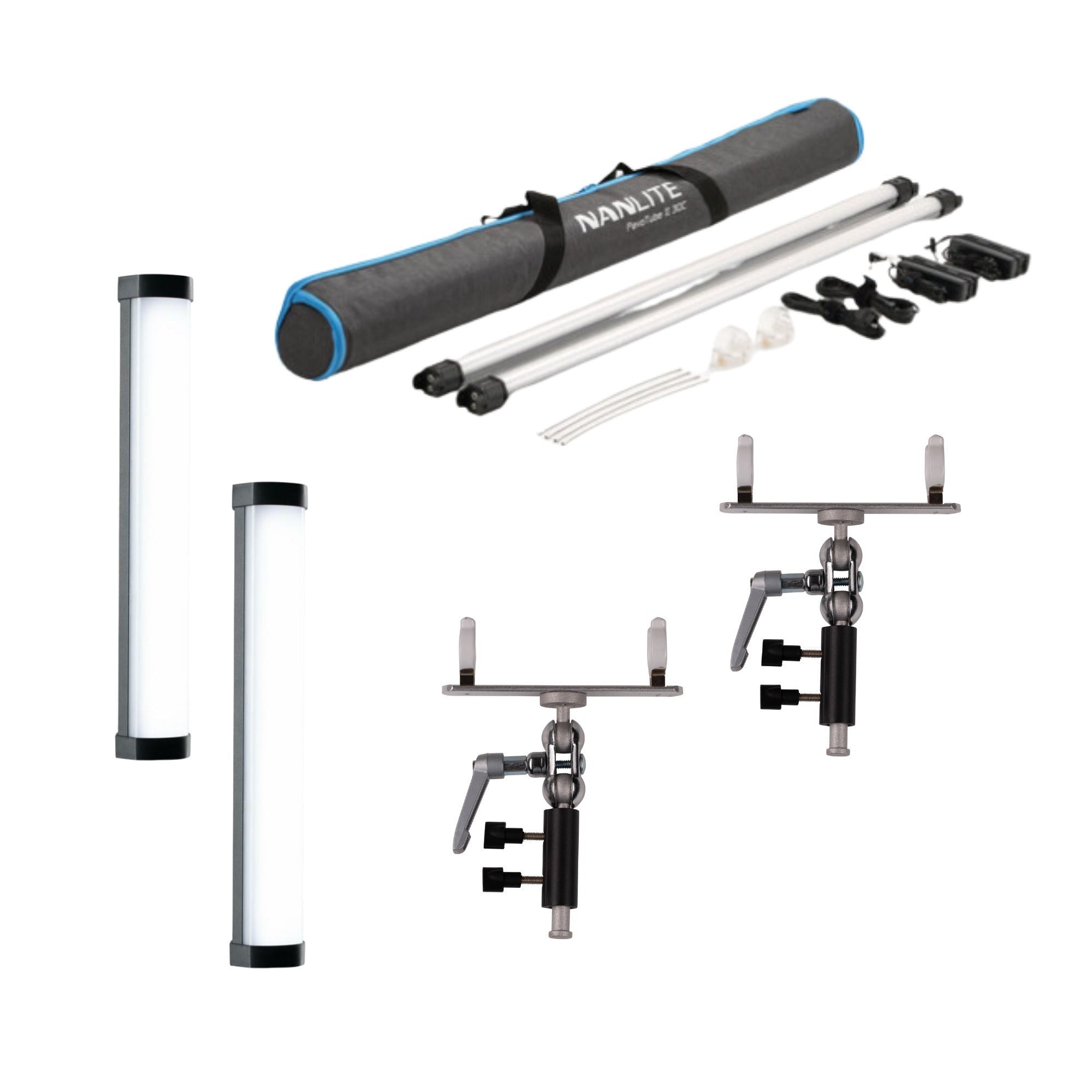Nanlite PavoTube II 30C 4' RGB LED 2-Light Kit Bundle with Accessories