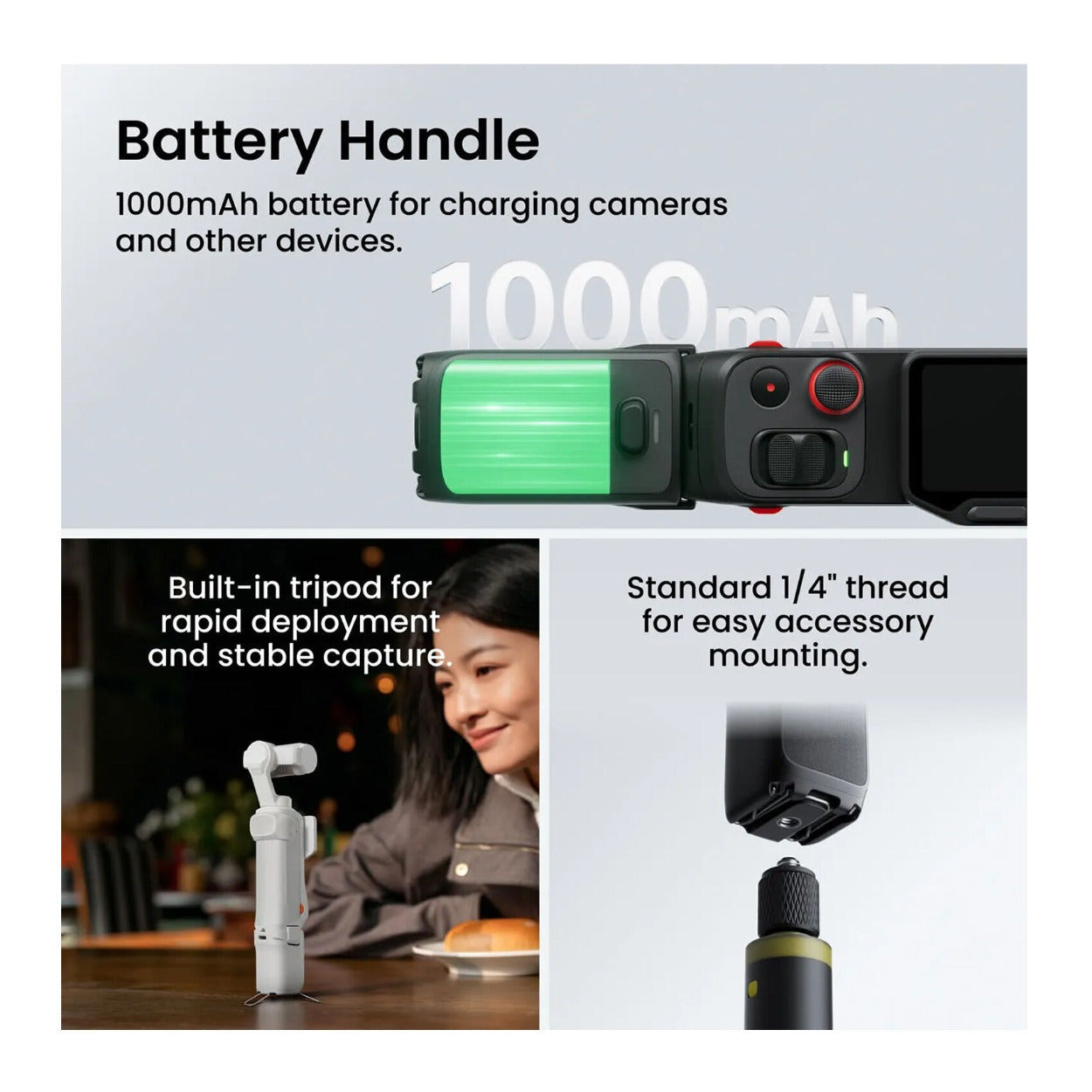 Insta360 Luna Ultra 8K Dual-Lens Gimbal Camera Standard Combo (Stellar White)
