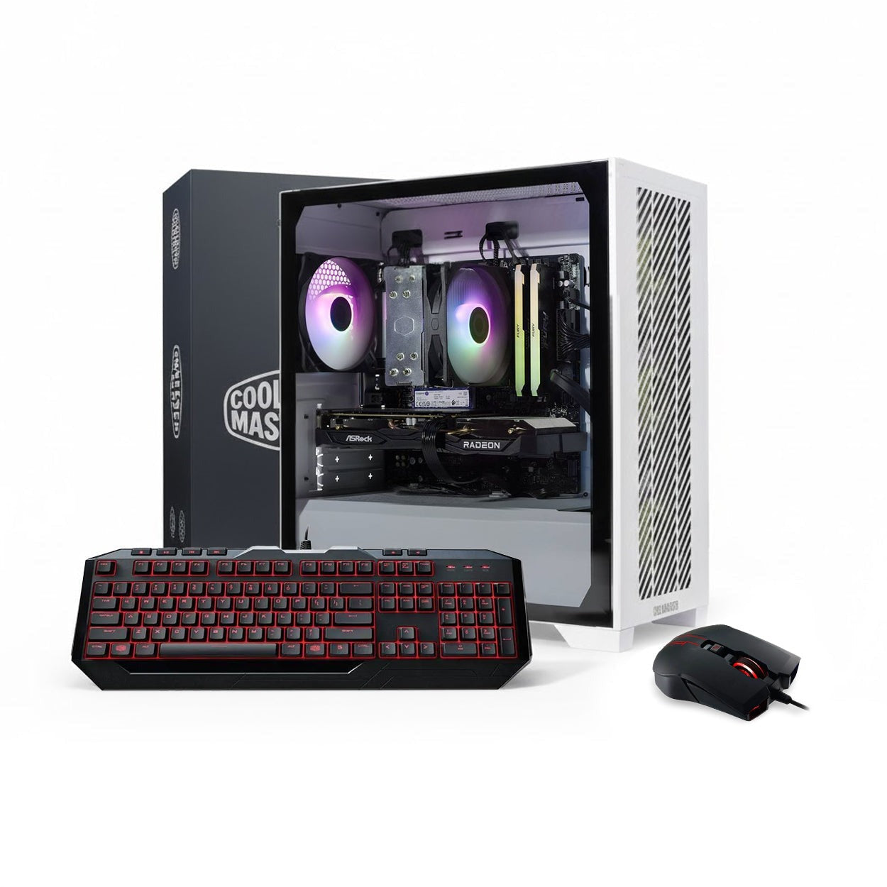 Cooler Master WHITE R7 5700GT/32GB/1TB/ GTX 4060 8GB Card Gaming Desktop