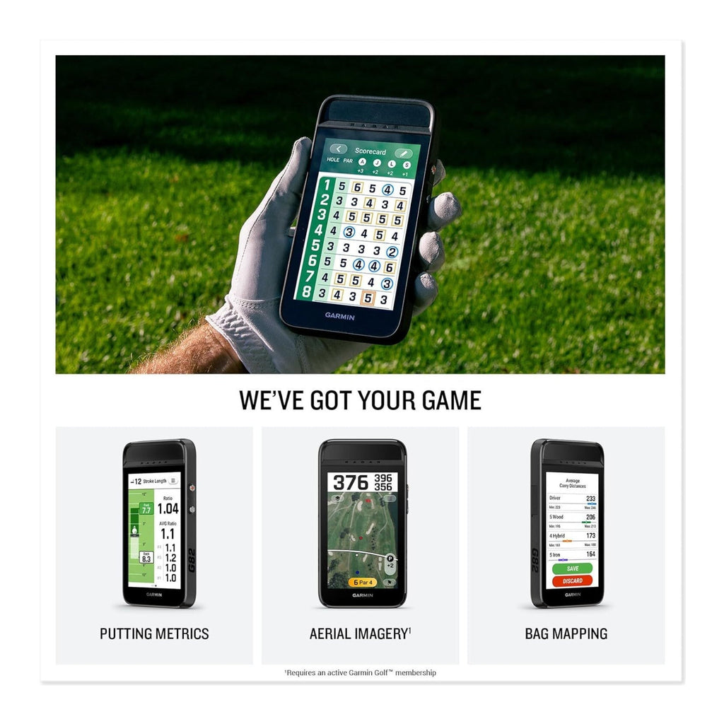 Garmin Approach G82 Launch Monitor and Premium GPS Golf Handheld