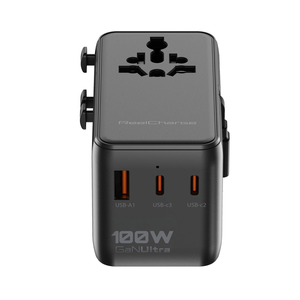 ReelCharge -Veratek 100W Global Travel Charger (Gray)