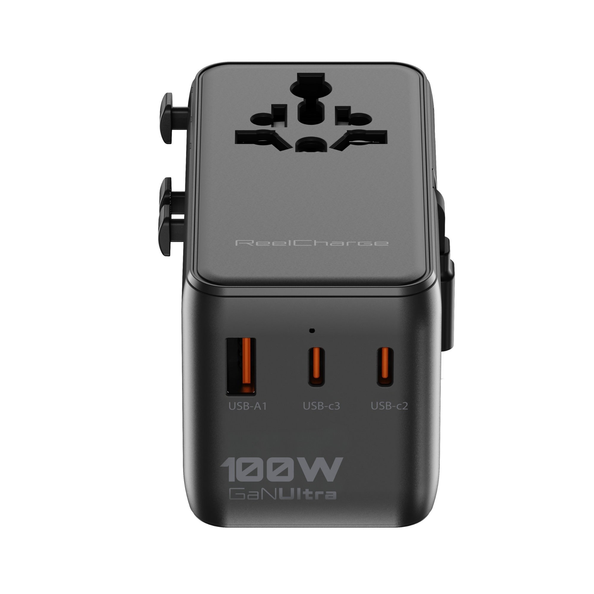 ReelCharge -Veratek 100W Global Travel Charger (Gray)