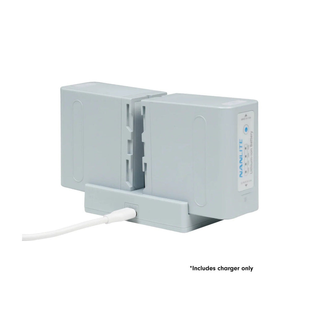 Nanlite Dual-Slot NP-F Battery Charger (Mint Blue)