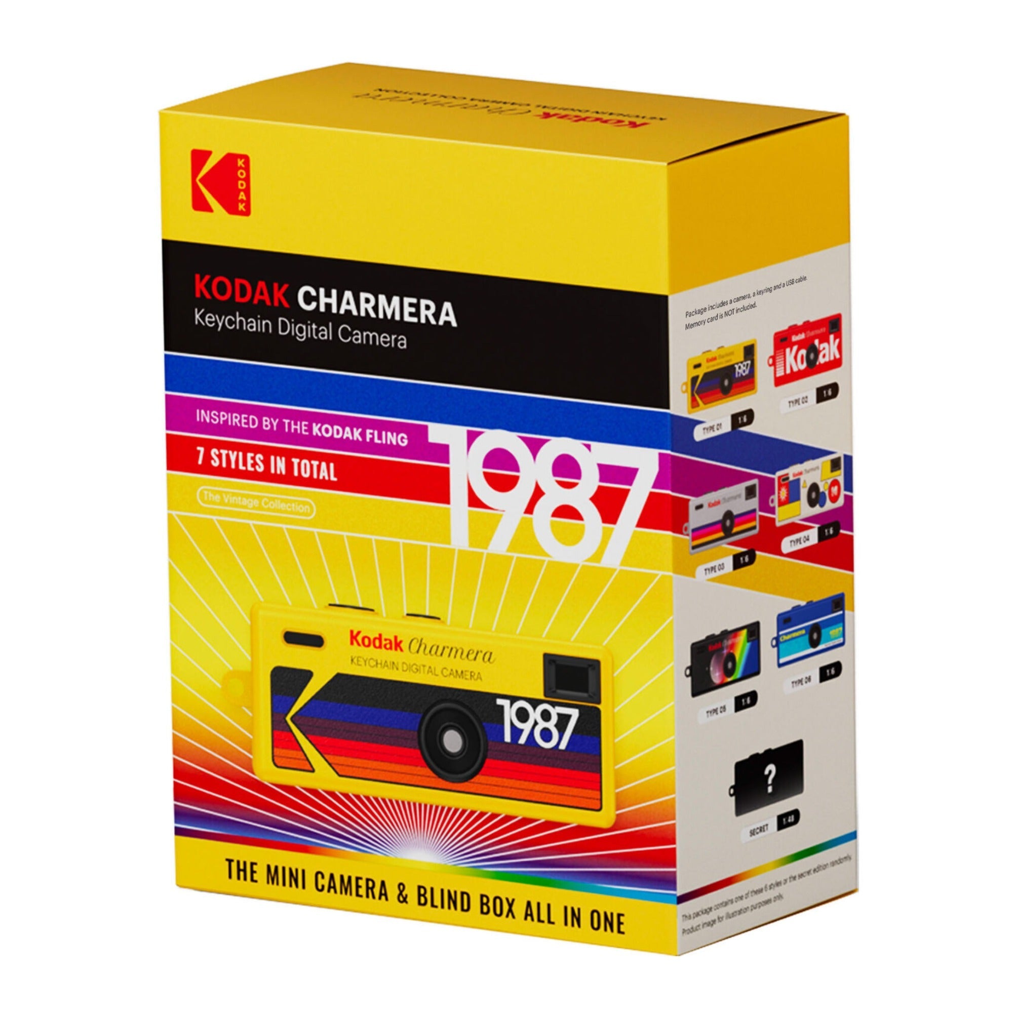 Kodak Charmera Keychain Digital Camera 6-Pack Bundle with 32GB microSD and Card Reader (8 Items)