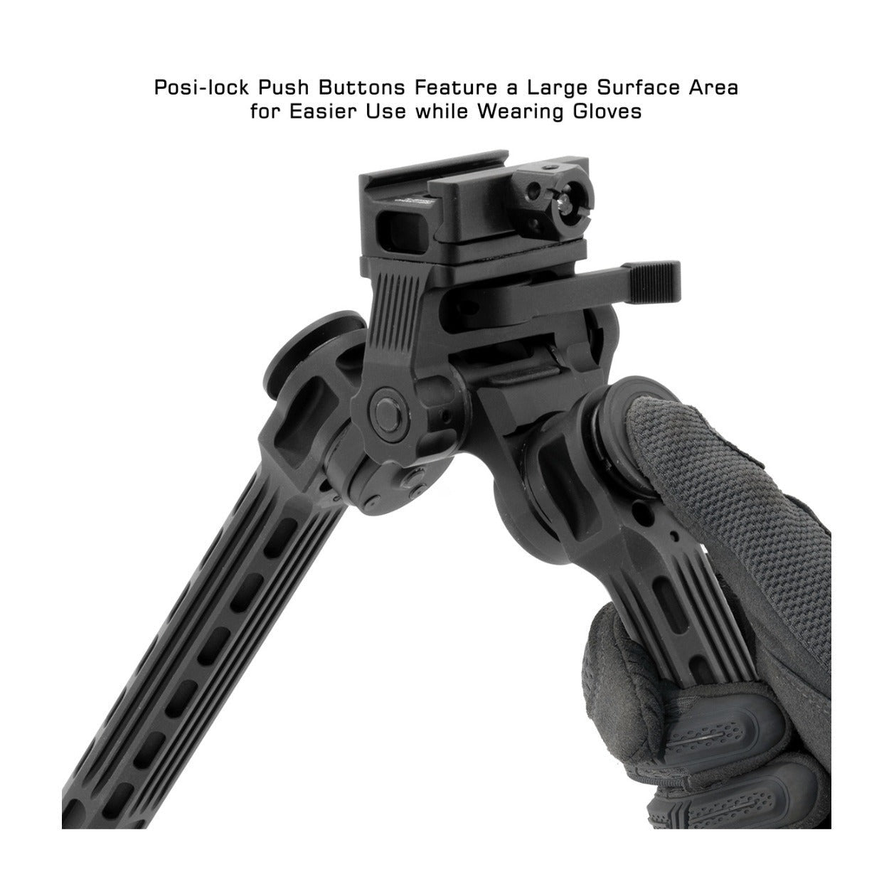 UTG Big Bore Full Stability Bipod 9 to 14-Inch Center Height, Picatinny (Black)