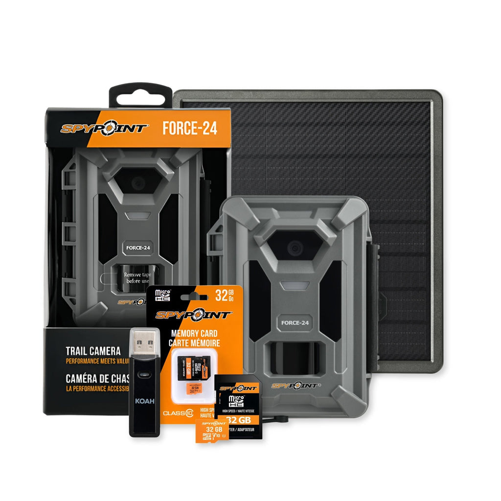 Spypoint Force-24MP Non-Cellular Trail Camera Bundle with Accessories