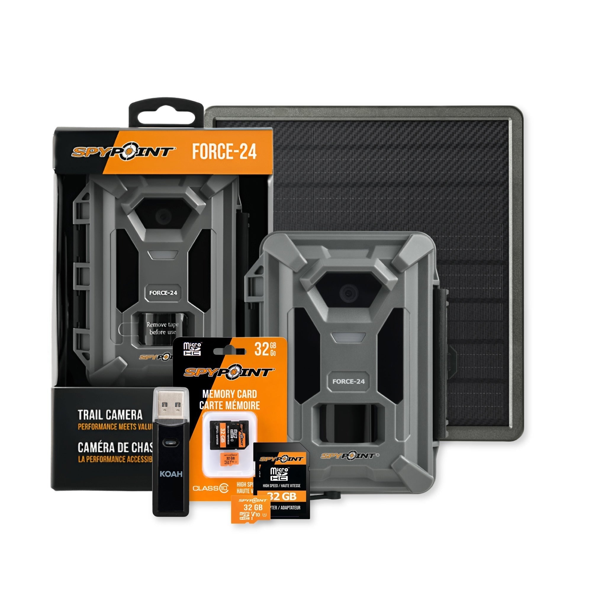 Spypoint Force-24MP Non-Cellular Trail Camera Bundle with Accessories