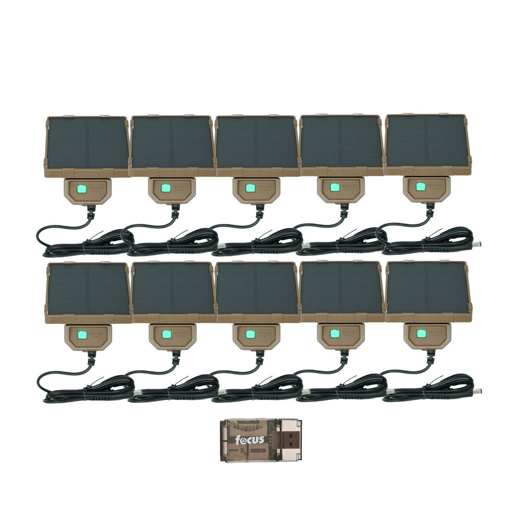 Browning Trail Cameras Universal Solar Camera Power Pack (10-Pack) with Card Reader Bundle