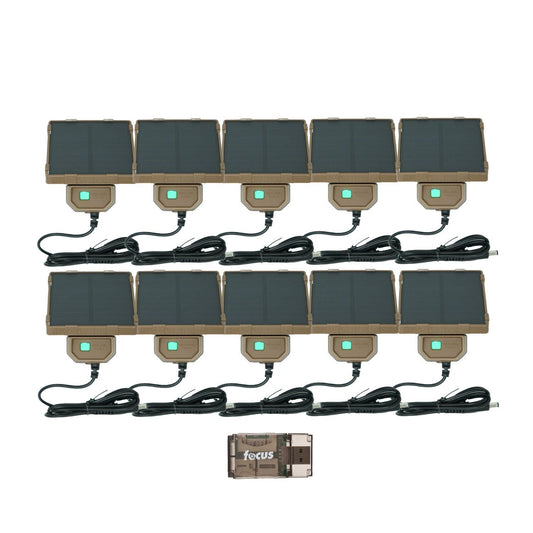 Browning Trail Cameras Universal Solar Camera Power Pack (10-Pack) with Card Reader Bundle