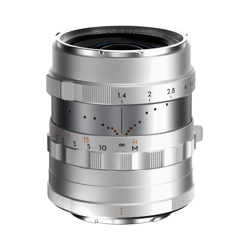 Thypoch Simera 28mm f/1.4 Prime Lens with Click/declick Aperture Control (FUJIFILM X Mount, Silver)