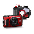 Olympus Tough TG 7 12 MP Red Digital Camera with F2.0 Lens Bundle