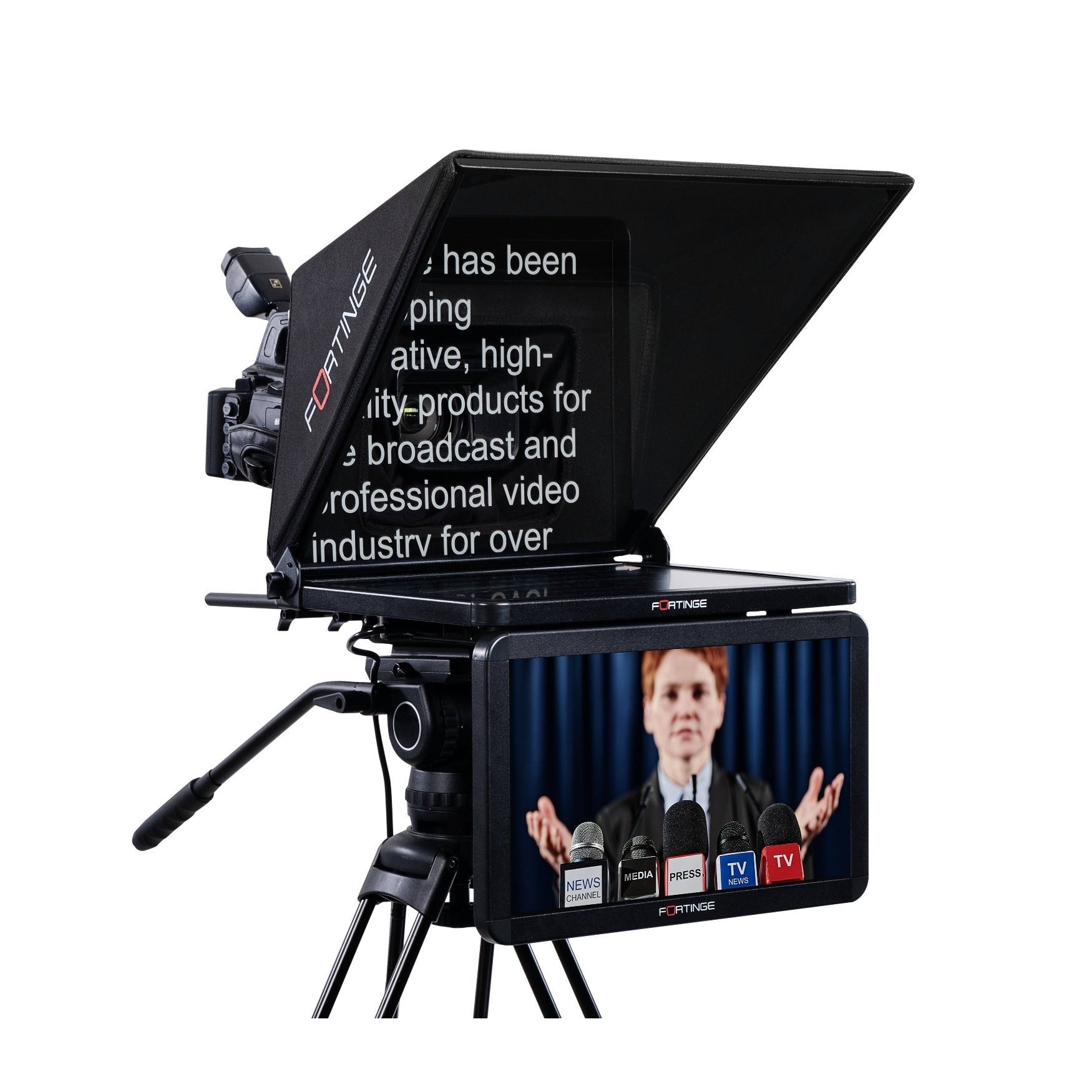 Fortinge 15-Inch PROX Series Studio Prompter Set with HDMI/BNC/VGA/SDI Inputs