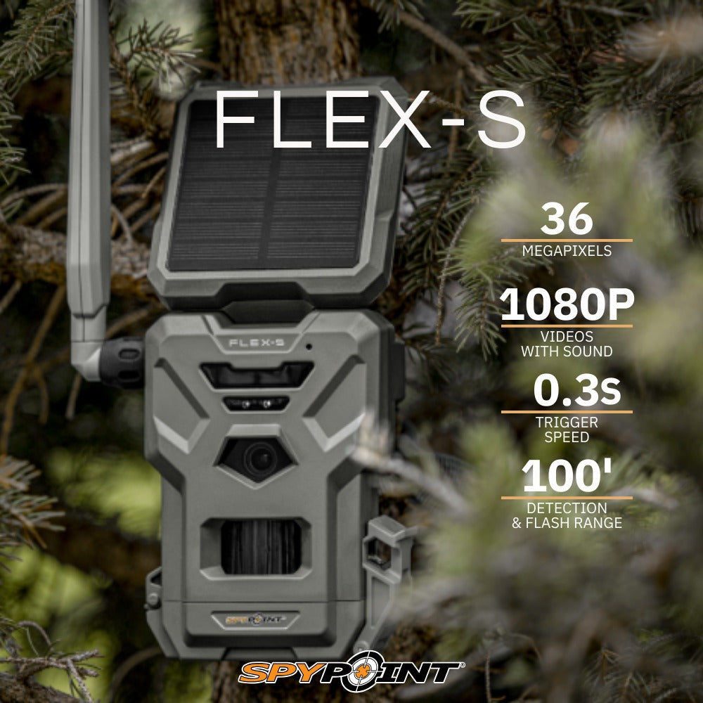 Spypoint FLEX-S 36 Megapixel Trail Camera with 100-Feet Flash and Detection Range Bundle