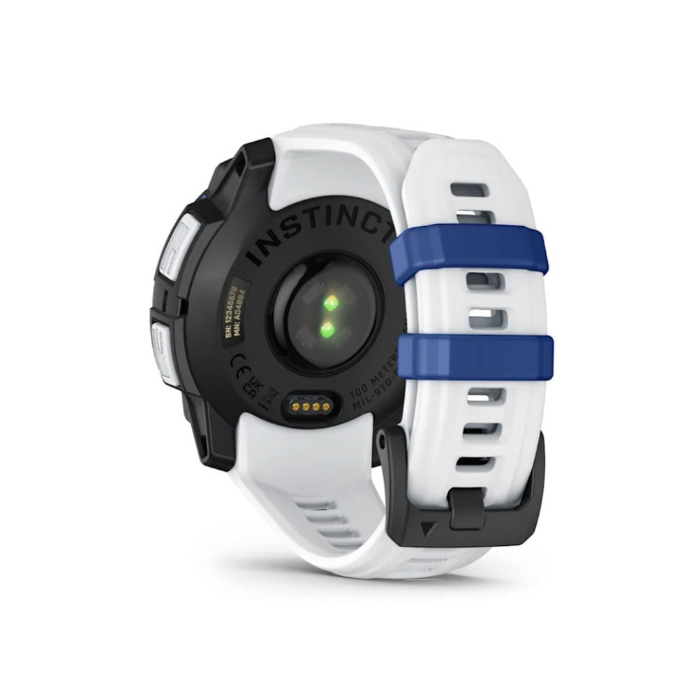 Garmin Instinct 3 GPS Smartwatch (Whitestone/Bolt Blue)