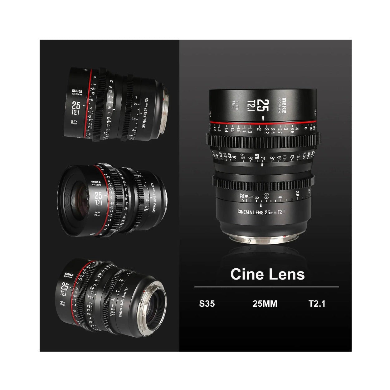 Meike 25mm T2.1 Super35 Prime Cine Lens (EF Mount)