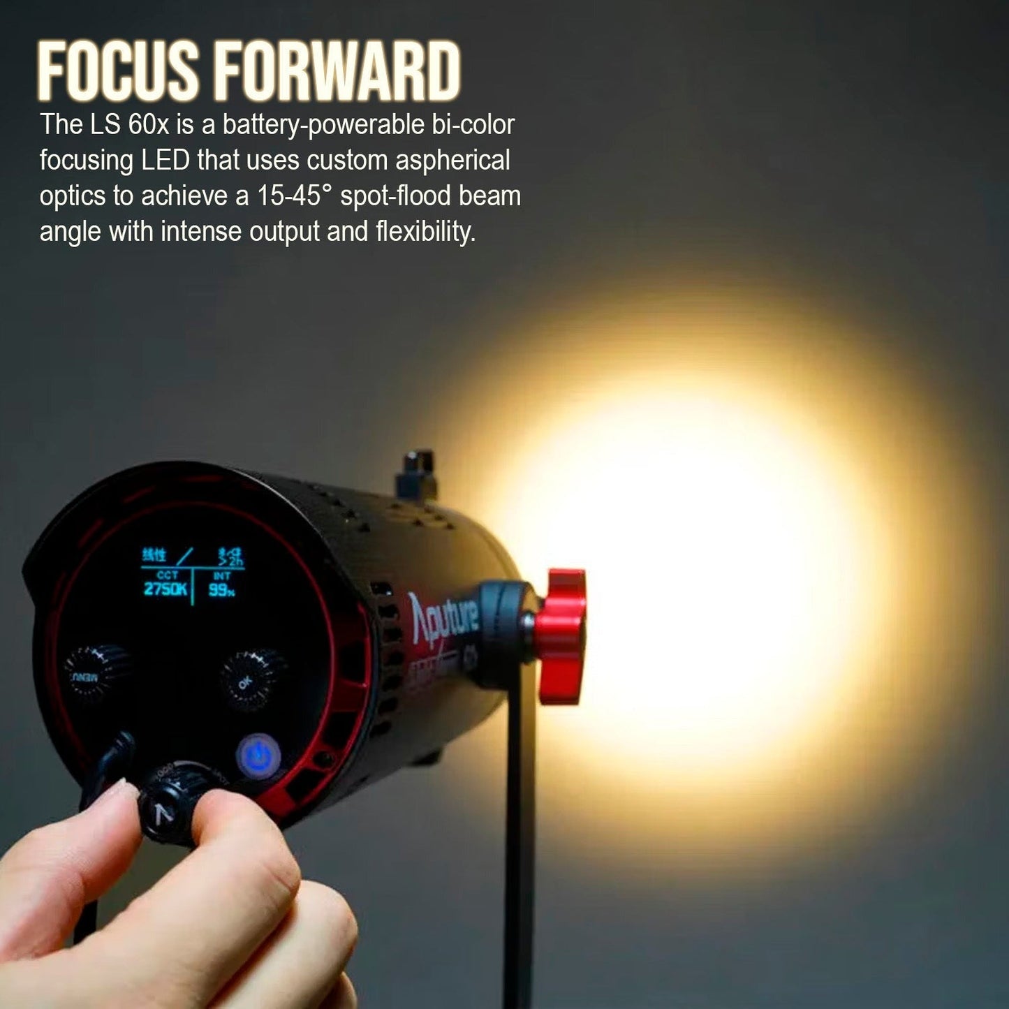 Aputure LS 60X Bi-Color Focusing LED with Light Dome Mini III Softbox Bundle