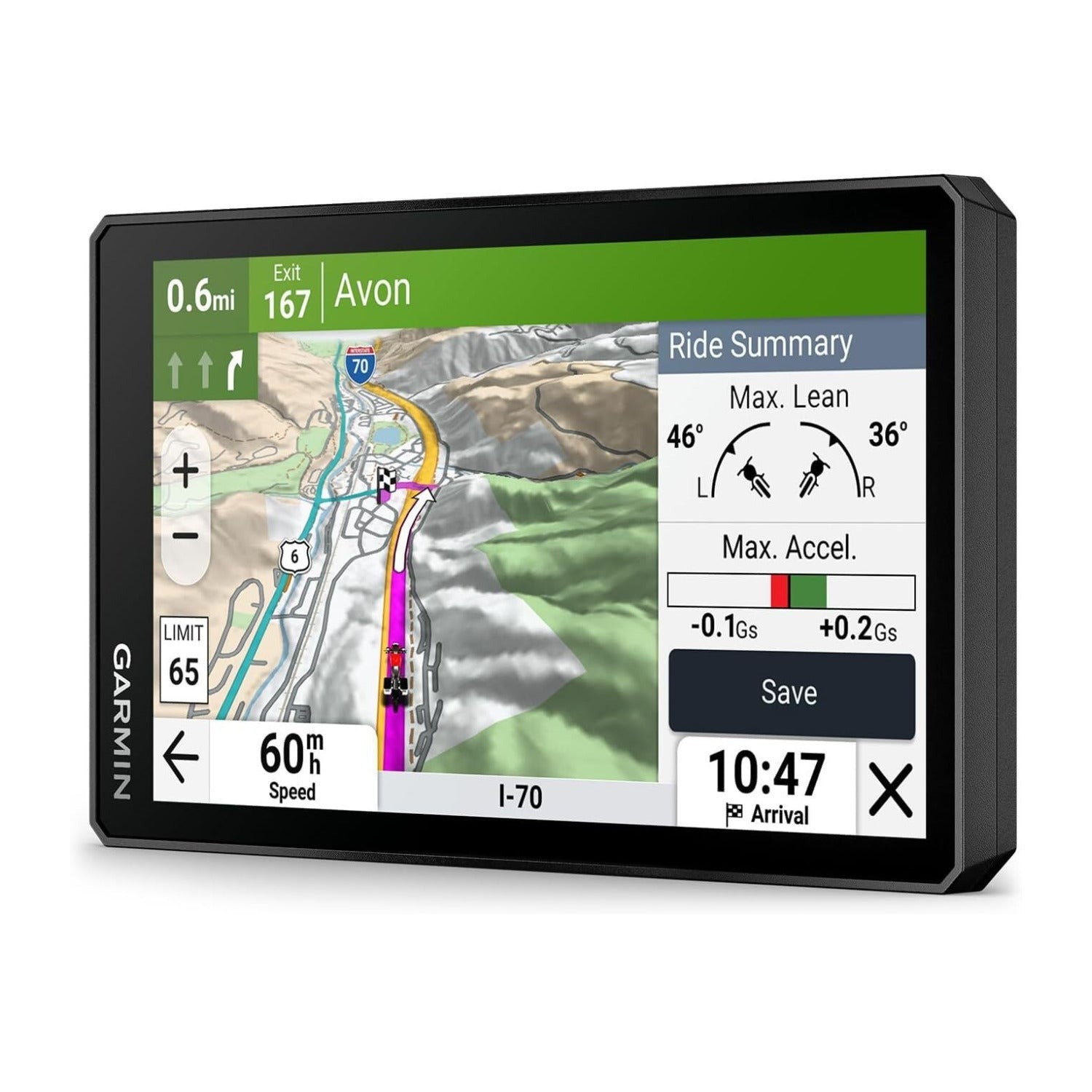 Garmin zmo XT3 4.7 Inch Motorcycle GPS Navigator with 128GB Card & Case Bundle