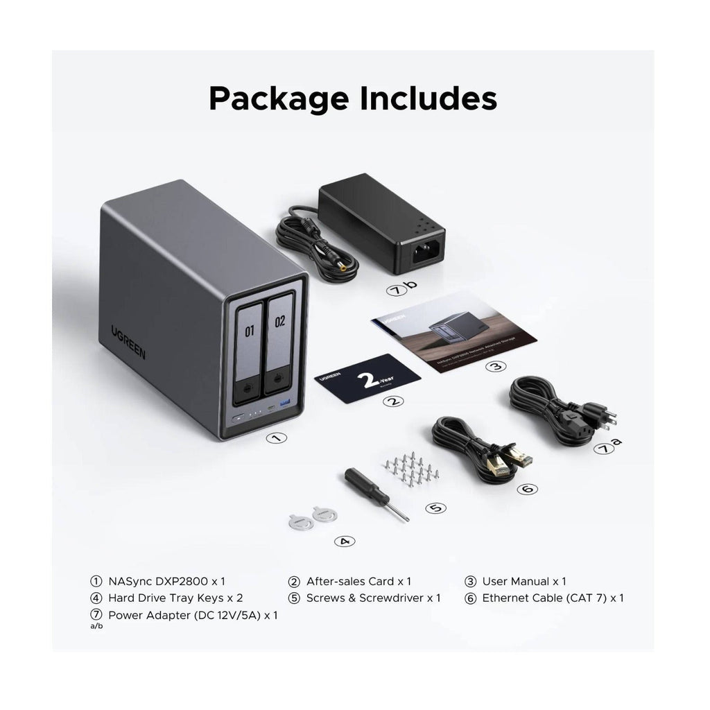 UGreen NASync DXP2800 2-Bay NAS Enclosure