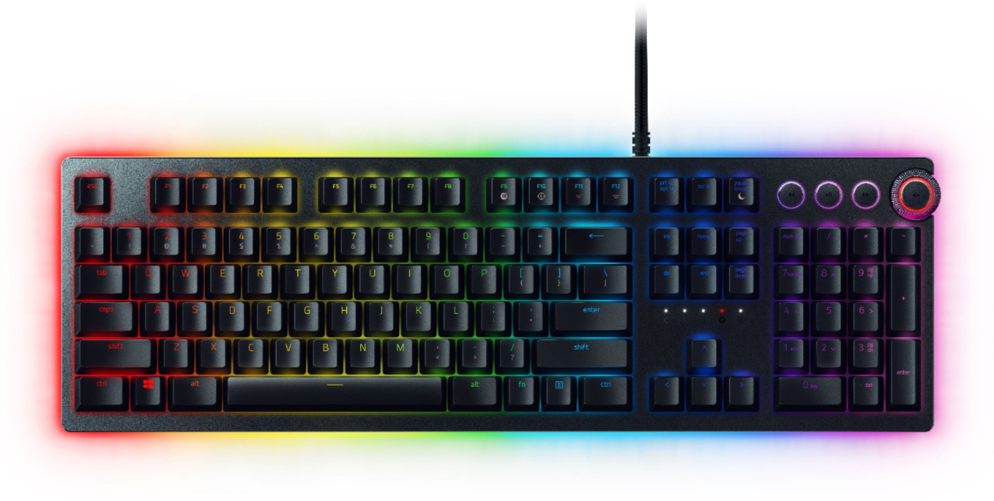 Razer Huntsman Elite Optical Gaming Keyboard, Clicky Purple Switches (Certified Refurbished)