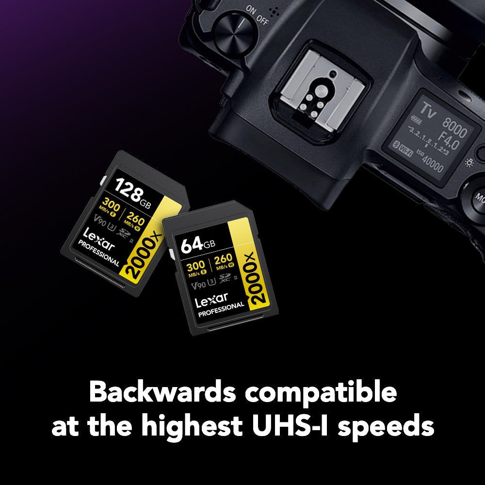 Lexar Professional 64GB 2000x UHS-II SDXC Memory Card