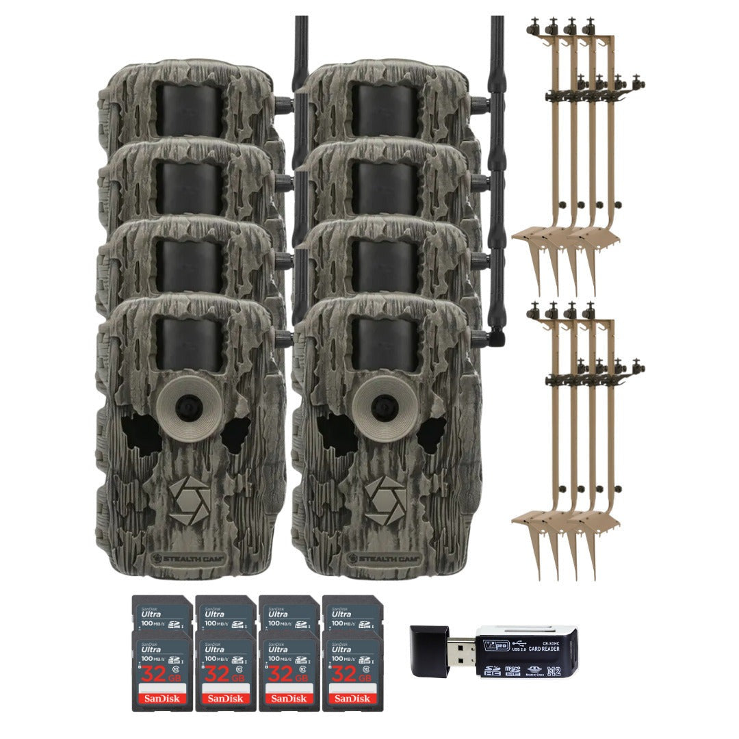 Stealth Cam 36MP Fusion Max Cellular Trail Camera with 80-Feet Detection Range (2-Pack) x 4 Bundle