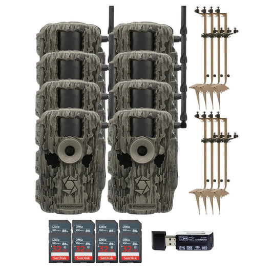 Stealth Cam 36MP Fusion Max Cellular Trail Camera with 80-Feet Detection Range (2-Pack) x 4 Bundle