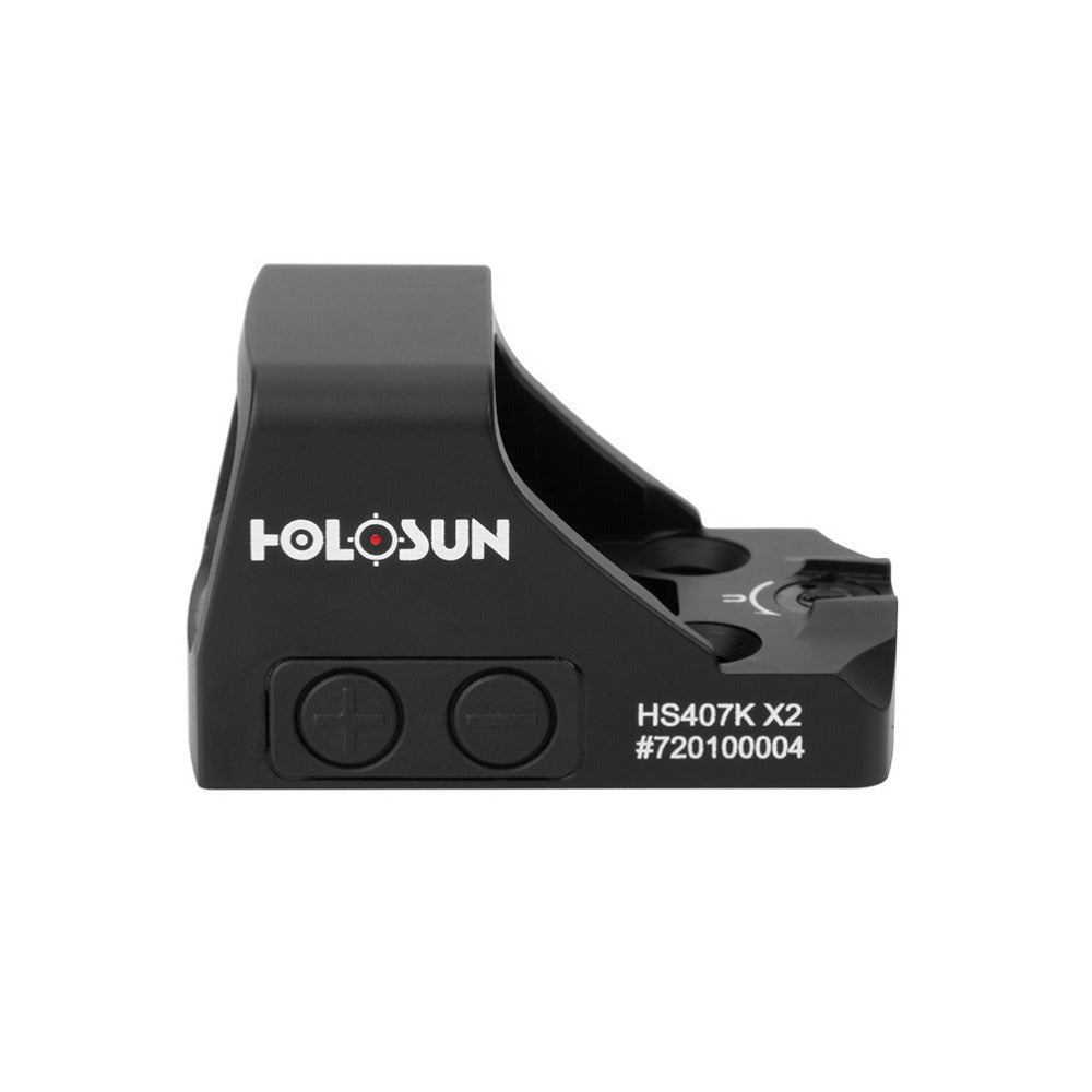 HOLOSUN HS407K-X2 Black Anodized 1x 6 MOA Red Dot Reticle