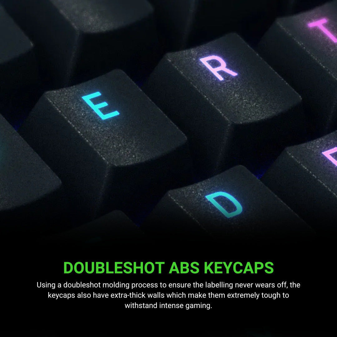 Razer BlackWidow V4 Green Switch Gaming Keyboard Bundle, RZ03-04690200, Black (Certified Refurbished)